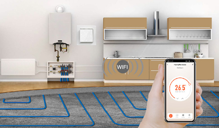 Energiamegtakarításhoz intelligens wifi termosztát használatával
